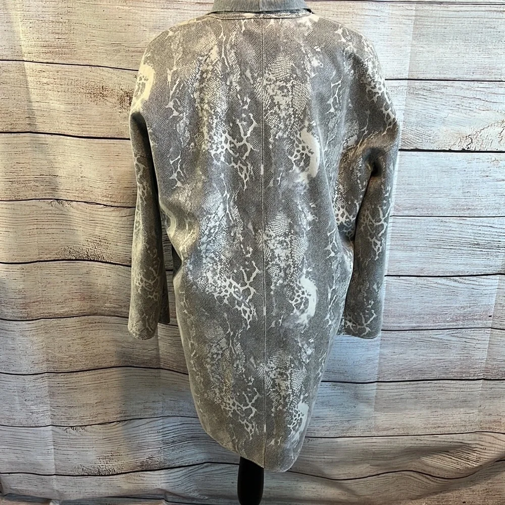 Coster Copenhagen Long Blazer Faux Python Snake Print Relaxed Fit Size 36 Small